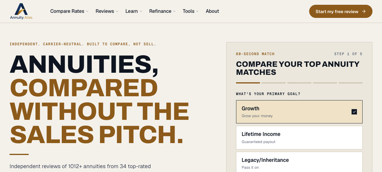 Annuity Atlas homepage